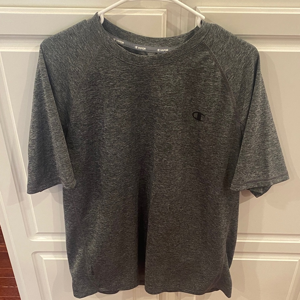 Champion Men's Dark Gray Short Sleeve Tee